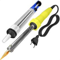 Kit Ferro de Solda Elétrico 127V 30W + Sugador de Solda Kit Ferro de Solda Elétrico 127V 30W + Sugador de Solda