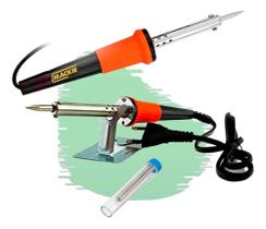 Kit Ferro De Solda Mackie Soldador Com Estanho Profissional Kit Ferro De Solda Mackie Soldador Com Estanho Profissional