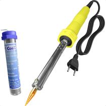 Kit Ferro de Solda Profissional 40w 220v e Tubo Estanho Kit Ferro de Solda Profissional 40w 220v e Tubo Estanho