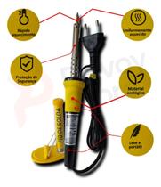 Kit Ferro De Solda Profissional 60w 127v Suporte Estanho 127v