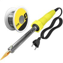 Kit Ferro de Solda Soldados 30w 127v Com Suporte + Rolo de Estanho Bricolagem Kit Ferro de Solda Soldados 30w 127v Com Suporte + Rolo de Estanho Bricolagem
