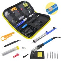 Kit Ferro Solda Profissional 60w E 220v Estanho e Sugador Kit Ferro Solda Profissional 60w E 220v Estanho e Sugador