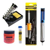 Kit Ferro Solda Sugador Pasta Solda Estanho 25g Suporte 30w-127v