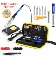 Kit Ferro Solda + Tubete Estanho Com Resina E Sugador Solda