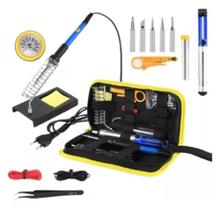 Kit Ferro Solda Tubete Estanho Com Resina Sugador Solda Só 110v