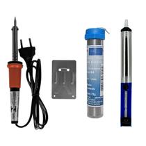 Kit Ferro Soldar 40w 220v Fio Estanho 22g e Sugador