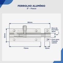 Kit Ferrolho 3" - 2 unidades