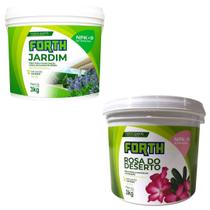 Kit Fertilizante Forth Jardim E Forth Rosa Do Deserto NPK+9