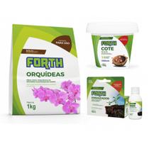 Kit Fertilizante Substrato Orquideas Enraizador Forth