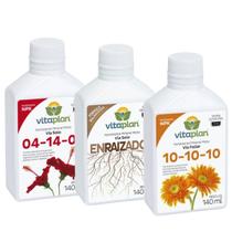 KIT Fertilizantes 10-10-10 + 04-14-08 + Enraizador VITAPLAN KIT Fertilizantes 10-10-10 + 04-14-08 + Enraizador VITAPLAN