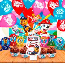 Kit festa 133 itens completos Decoração Patrulha Canina 5Ano Kit festa 133 itens completos Decoração Patrulha Canina 5Ano
