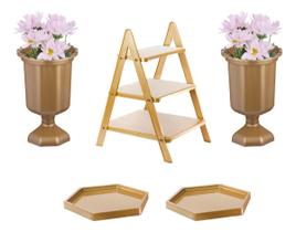 Kit Festa 2 Vasos 2bandejas 1 Escadinha Decoração Mesa Festa Kit Festa 2 Vasos 2bandejas 1 Escadinha Decoração Mesa Festa