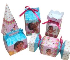 Kit Festa 50 Caixinhas Temáticas Moana Baby Decoração