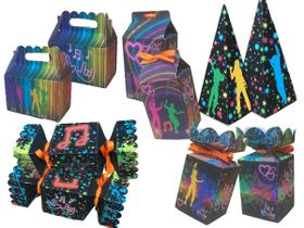 Kit Festa 50 Lembrancinha Balada Neon Decoração Fácil