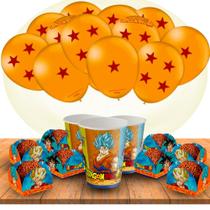 Kit festa 73 Itens Decoração Dragon ball aniversário Kit festa 73 Itens Decoração Dragon ball aniversário