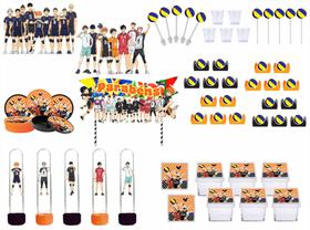 Kit Festa Anime Haikyuu 173 peças (20 pessoas) painel e cx - Produto artesanal