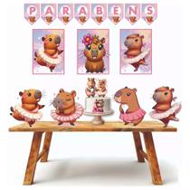 Kit Festa Aniversário Só 1 Bolinho Capivara Kit Festa Aniversário Só 1 Bolinho Capivara