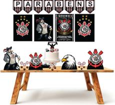 Kit Festa Aniversário Só 1 Bolinho Corinthians