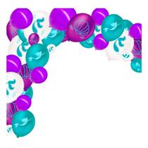 Kit Festa Ariel Decoração Arco Descontruído 75 Balão + fita