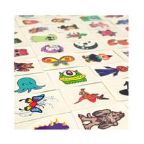 Kit Festa Atacado com 100 Tatuagem Temporária Infantil 3x4cm