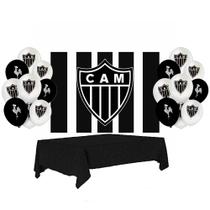 Kit festa Atlético Mineiro Decoração Toalha+ Painel+ Balão