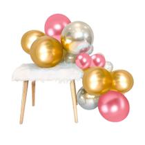 Kit Festa Balão 75 bexigas Dourada n9+ Prata n9 +Rosê Gold 5 Kit Festa Balão 75 bexigas Dourada n9+ Prata n9 +Rosê Gold 5