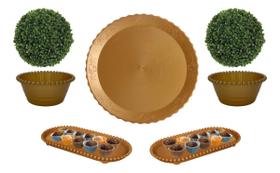 Kit Festa Bandejas Cachepôs Decoração De Brinde