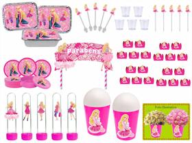 Kit Festa Barbie 173 peças (20 pessoas) marmita vso - Produto artesanal