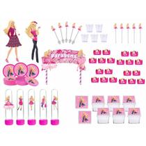 Kit Festa Barbie 173 peças (20 pessoas) painel e cx