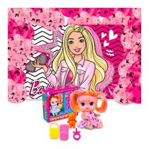 Kit festa Barbie Decoração Painel +Balão +Boneca Acessórios