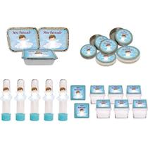 Kit festa Batizado menino 80 peças (20 pessoas) - Produto artesanal