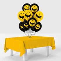 Kit festa Batman Decoração Toalha Amarela TNT + 25 balões