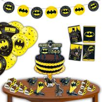 Kit Festa Batman Geek 62 Peças Comemoração Aniversário Kid Criança Festcolor