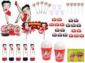 Kit Festa Betty Boop 155 Peças (20 pessoas)