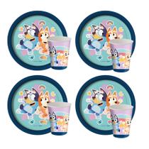 Kit Festa Bluey 16 Copos 200ml + 16 Pratos 18cm Infantil Festcolor Licenciado - Inspire sua Festa Loja