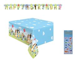 Kit Festa Bluey - Inclui Capa de Mesa e Itens Exclusivos