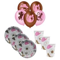 Kit Festa Boiadeira com 16 Copos 250ml + 16 Pratos de Papel + 20 Balões Ponto das Festas - Inspire sua Festa Loja