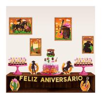 Kit festa Boiadeira Decoração aniversário completo EVA 40pçs Kit festa Boiadeira Decoração aniversário completo EVA 40pçs