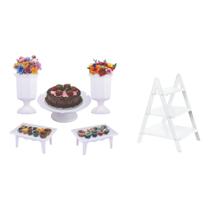 Kit Festa Boleira Vaso Mesinha Escadinha Enfeite Kit Festa Boleira Vaso Mesinha Escadinha Enfeite