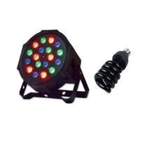 Kit festa canhão LED 18 Led's + lâmpada luz negra 110v