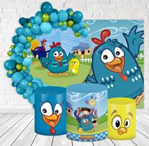 Kit Festa Casado Painéis + Capa Para Cilindros Galinha Pitadinha -IMPAKTO VISUAL Kit Festa Casado Painéis + Capa Para Cilindros Galinha Pitadinha -IMPAKTO VISUAL