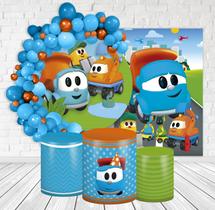 Kit Festa Casado Painéis + Capa Para Cilindros Léo O Caminhão-IMPAKTO VISUAL