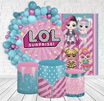 Kit Festa Casado Painéis + Capa Para Cilindros LOL 02-IMPAKTO VISUAL Kit Festa Casado Painéis + Capa Para Cilindros LOL 02-IMPAKTO VISUAL