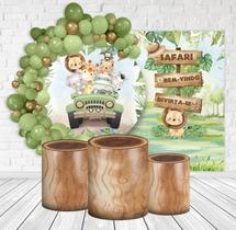 Kit Festa Casado Painéis + Capa Para Cilindros Safari Carros -IMPAKTO VISUAL Kit Festa Casado Painéis + Capa Para Cilindros Safari Carros -IMPAKTO VISUAL
