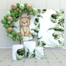 Kit Festa Casado Painéis + Capa Para Cilindros Urso Aquarela -IMPAKTO VISUAL Kit Festa Casado Painéis + Capa Para Cilindros Urso Aquarela -IMPAKTO VISUAL