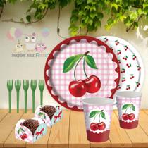 Kit Festa Cereja 8 Copos 200 ml + 8 Pratos 18 cm + 40 Porta Forminha + 10 Garfos Festcolor - Inspire Sua Festa Loja Kit Festa Cereja 8 Copos 200 ml + 8 Pratos 18 cm + 40 Porta Forminha + 10 Garfos Festcolor - Inspire Sua Festa Loja