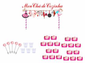 Kit Festa Chá de Cozinha pink 901 peças - Produto artesanal