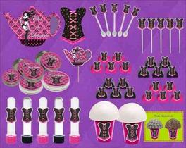 Kit Festa Chá De Lingerie Pink E Preto 265 Peças