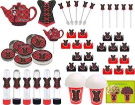 Kit Festa Chá De Lingerie (vermelho E Preto) 265 Peças