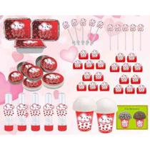 Kit Festa Chuva De Amor (vermelho) 292 Peças (30 pessoas)